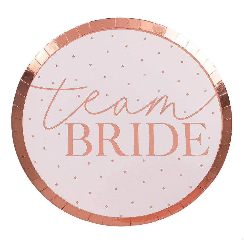 Team Bride Hen Party Plates 8pk - The Party Room