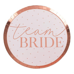 Team Bride Hen Party Plates 8pk - The Party Room