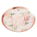Team Bride Floral Plates 8pk - The Party Room