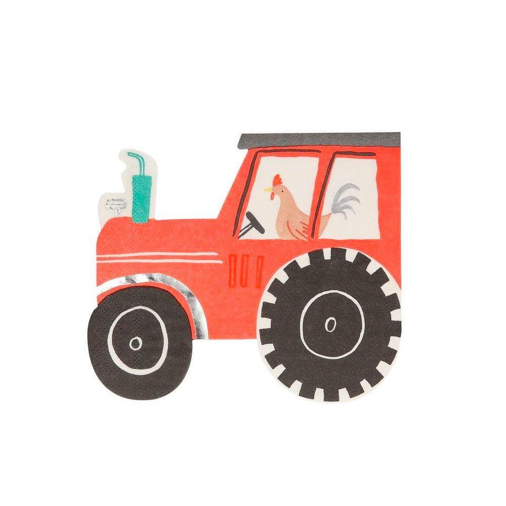 On The Farm Tractor Napkins - The Party Room