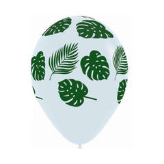 White Tropical Leaf Balloons - The Party Room
