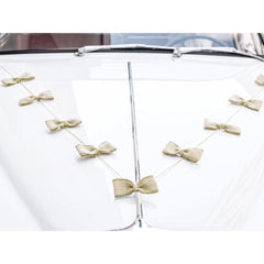 Burlap Bows Wedding Car Decoration Kit - The Party Room