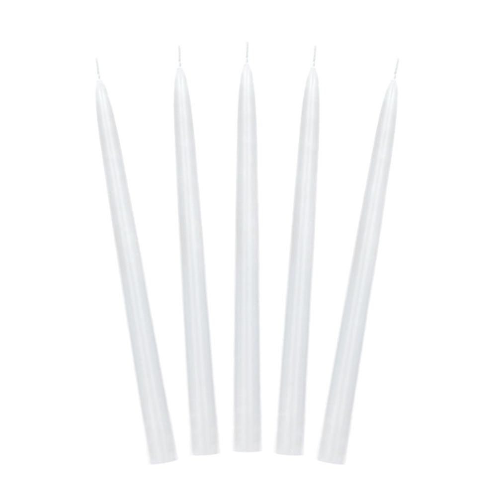 White Taper Dinner Candles 10pk - The Party Room