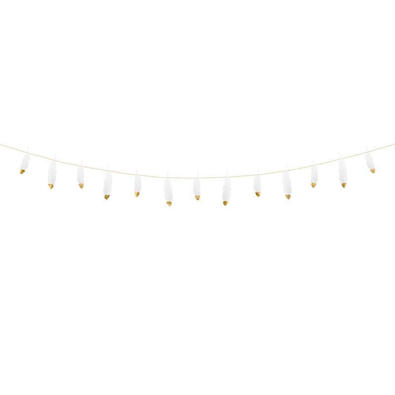 White Feather Garland - The Party Room