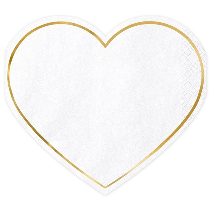 Heart Shaped Napkins 20pk - The Party Room