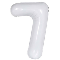White Giant Foil Number Balloon - 7 - The Party Room