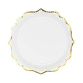 White Scalloped Plates - The Party Room