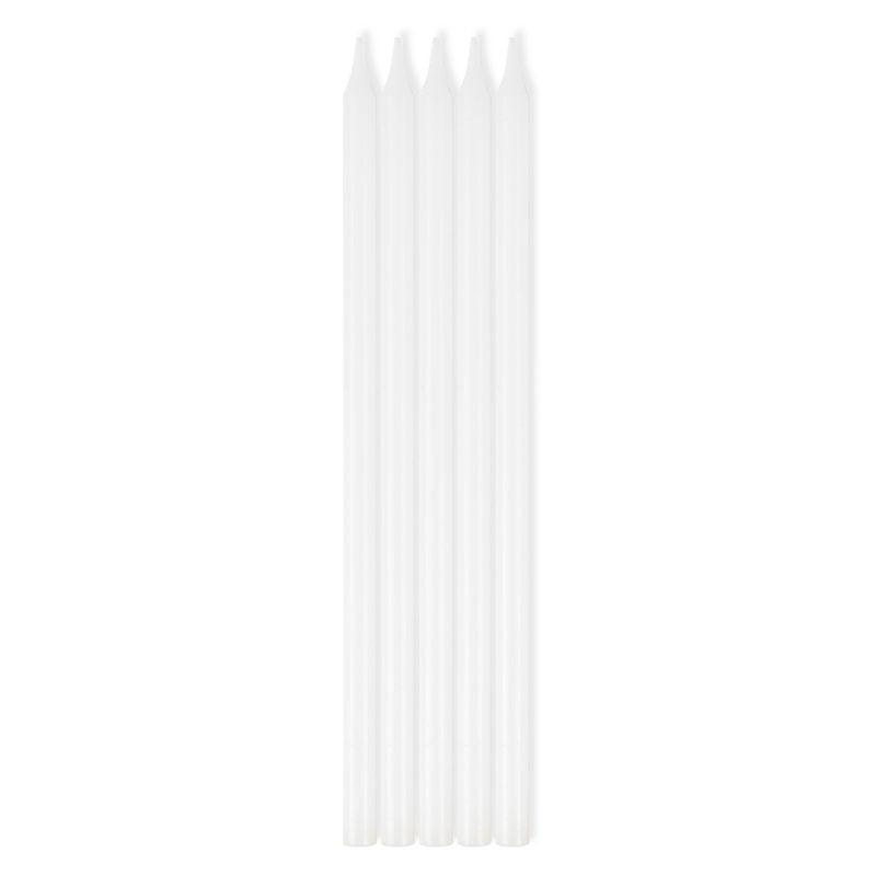 White Taper Candles 10pk - The Party Room
