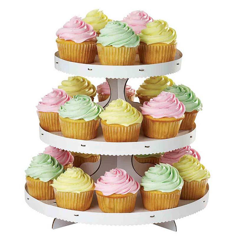 White 3-Tier Cupcake Stand - The Party Room