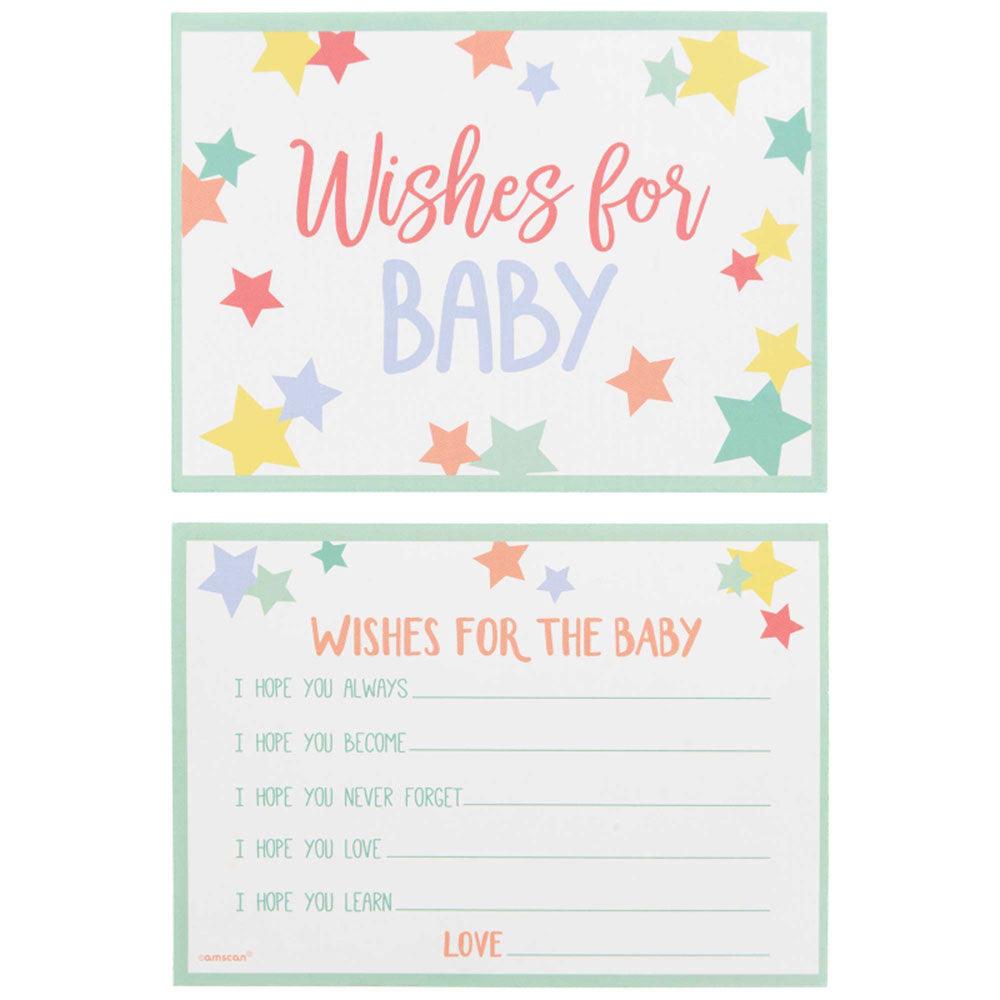 Baby Shower Wishes for Baby Cards 24pk - The Party Room