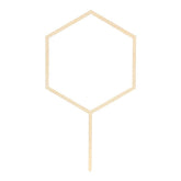 Wooden Hexagon Cake Topper - The Party Room
