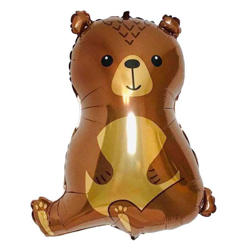 Jumbo Woodland Bear Foil Balloon - The Party Room