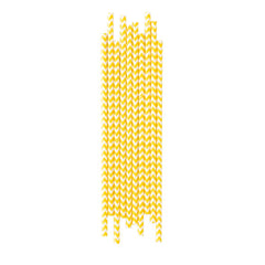 Yellow Chevron Paper Straws - The Party Room