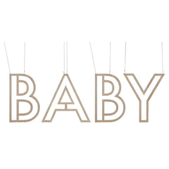 Botanical Baby Wooden Baby Hanging Decoration - The Party Room