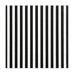 Black Striped Napkins 20pk - The Party Room