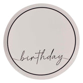 Nude & Black Happy Birthday Plates 8pk - The Party Room