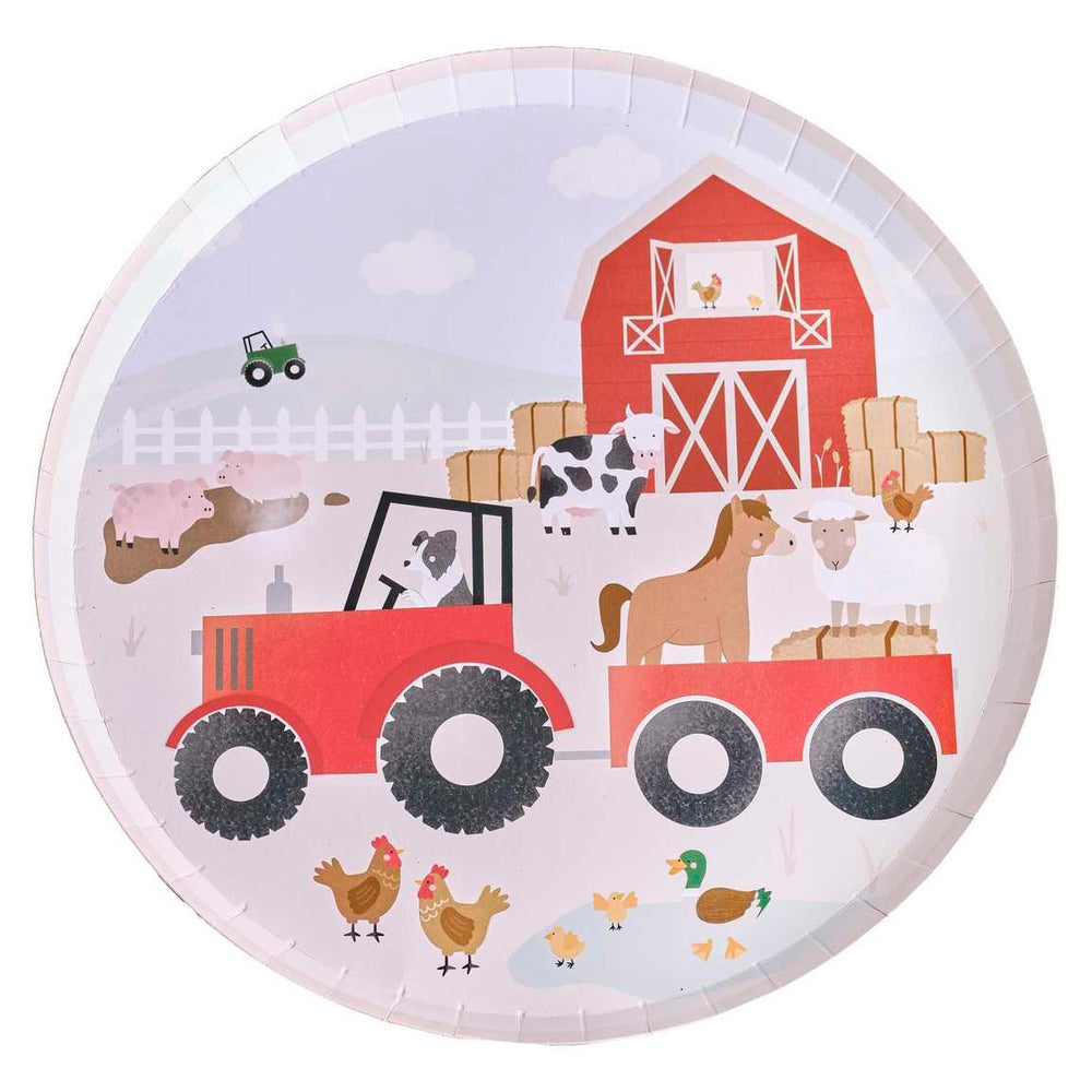 Farm Animal Plates 8pk - The Party Room