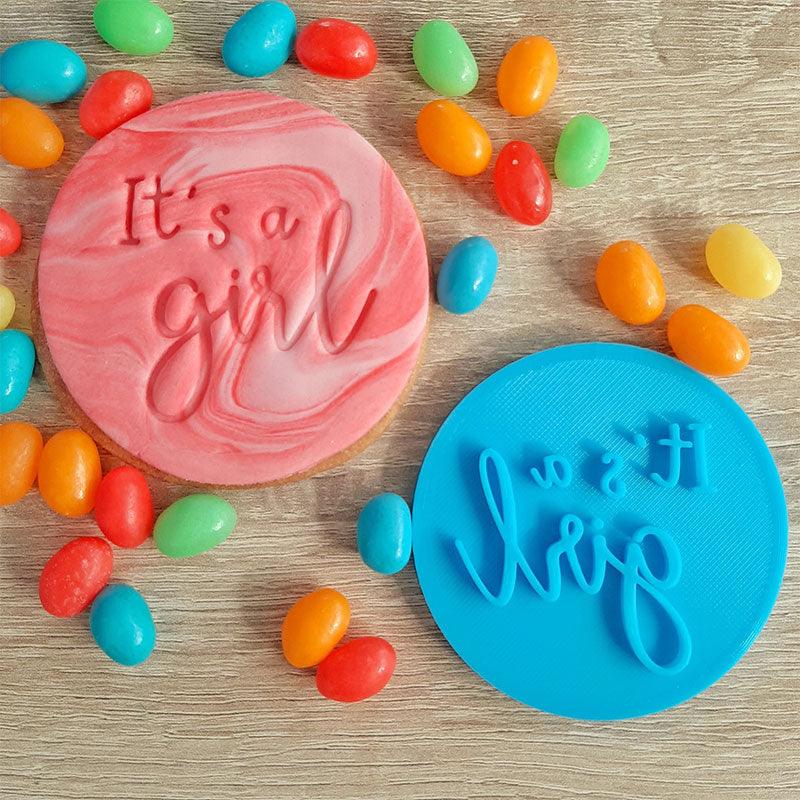 It's a Girl Fondant Stamp - The Party Room