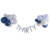 Navy 30th Birthday Milestone Balloon Bunting - The Party Room