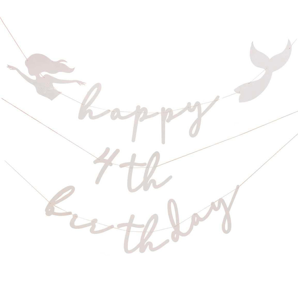 Mermaid Happy Birthday Customisable Bunting - The Party Room