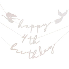 Mermaid Happy Birthday Customisable Bunting - The Party Room
