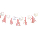 Mermaid Pink & Iridescent Shell Tassel Garland - The Party Room