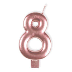 Rose Gold Candle - Number 8 - The Party Room