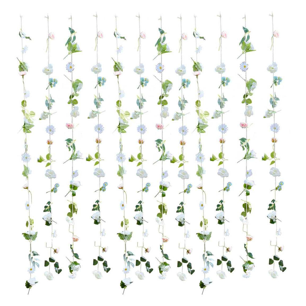 Hanging Flower Curtain Party Backdrop 12pk - The Party Room