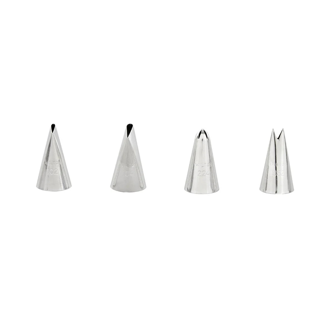 Wilton Petal & Flower Decorating Tip Set 4pk