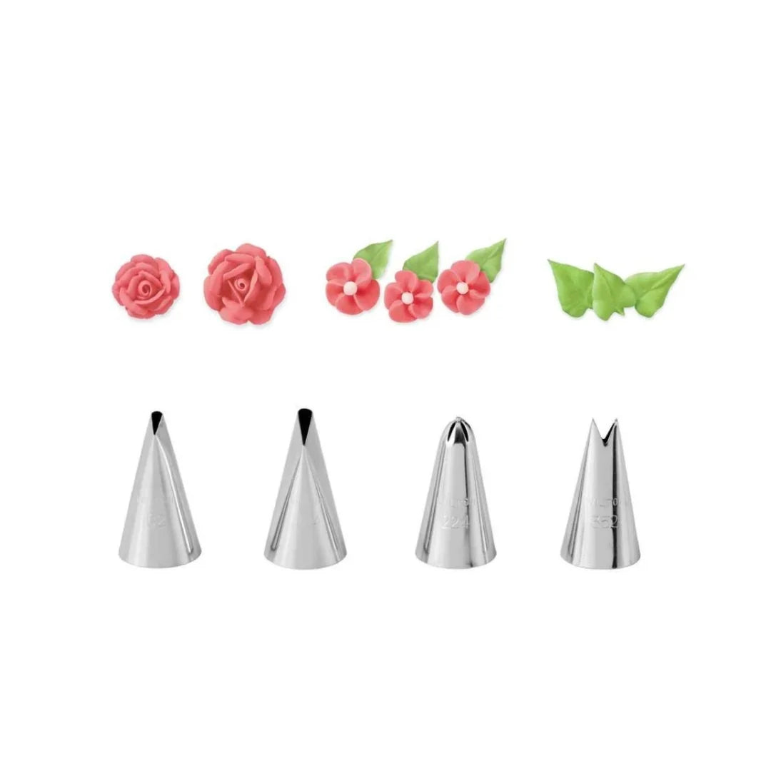 Wilton Petal & Flower Decorating Tip Set 4pk