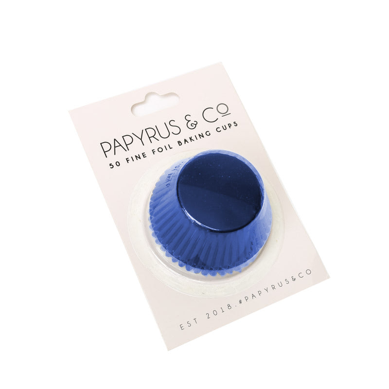 Navy Foil Baking Cups 50pk