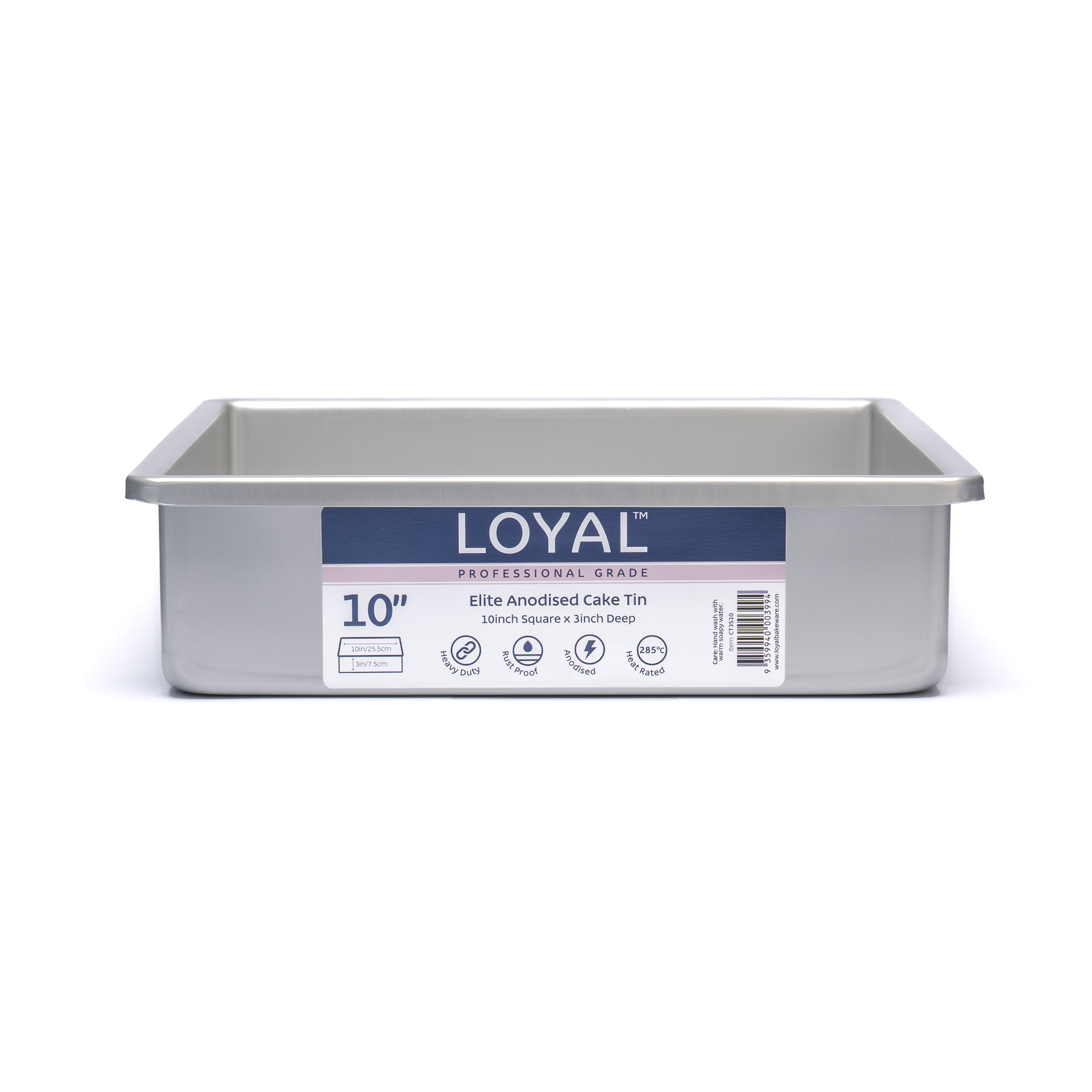 LOYAL Square Cake Tin 10" x 3" (25.5cm x 7.5cm)