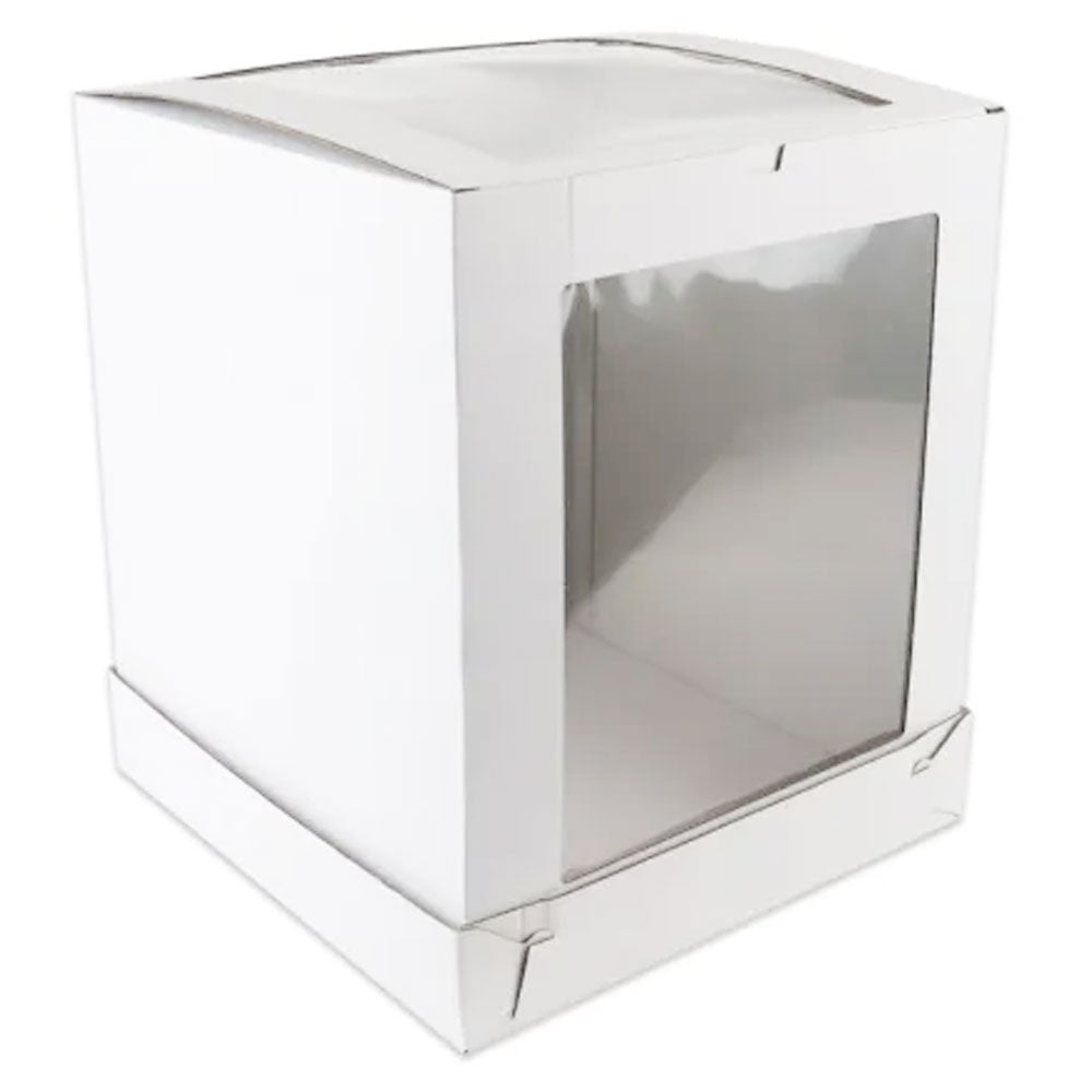 Tall Dual Window Cake Box 14x14x16in (35cm x 35cm x 40cm high)