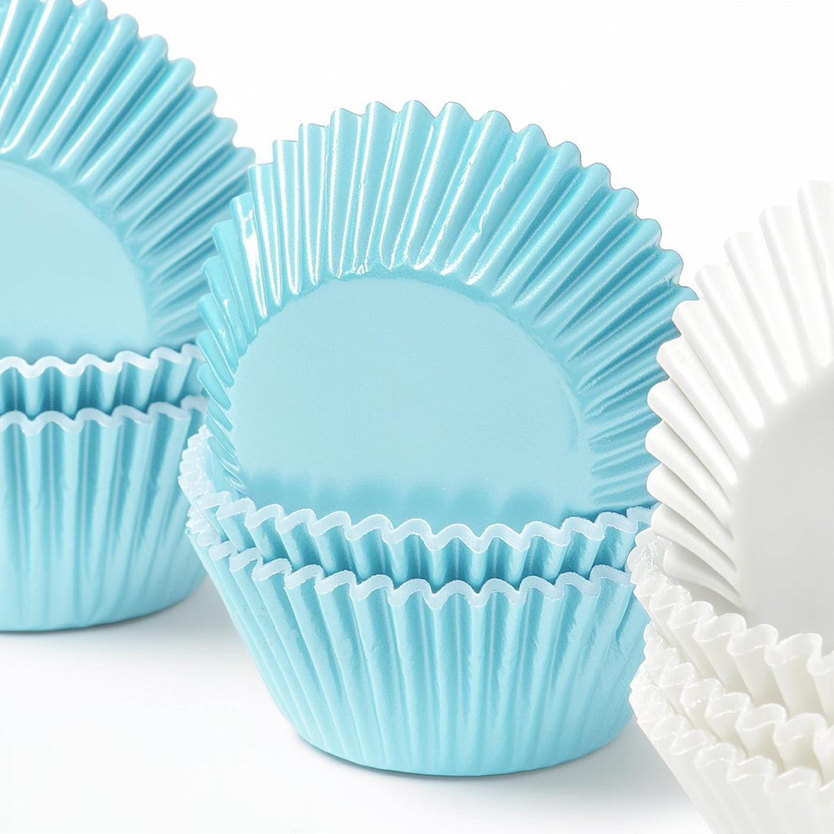 Pastel Blue Foil Baking Cups 50pk