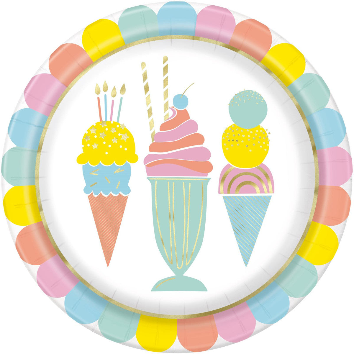 Pastel Ice Cream Plates