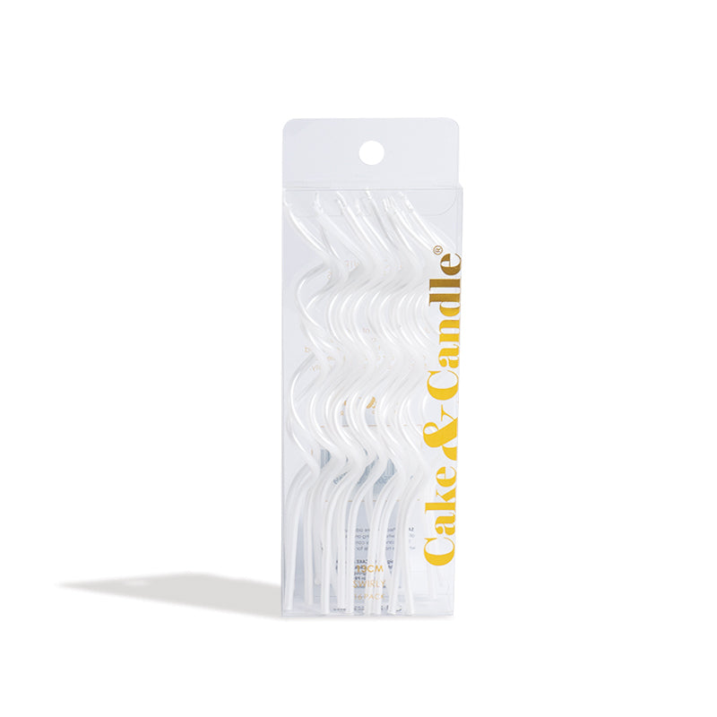 White Swirly Cake Candles 16pk