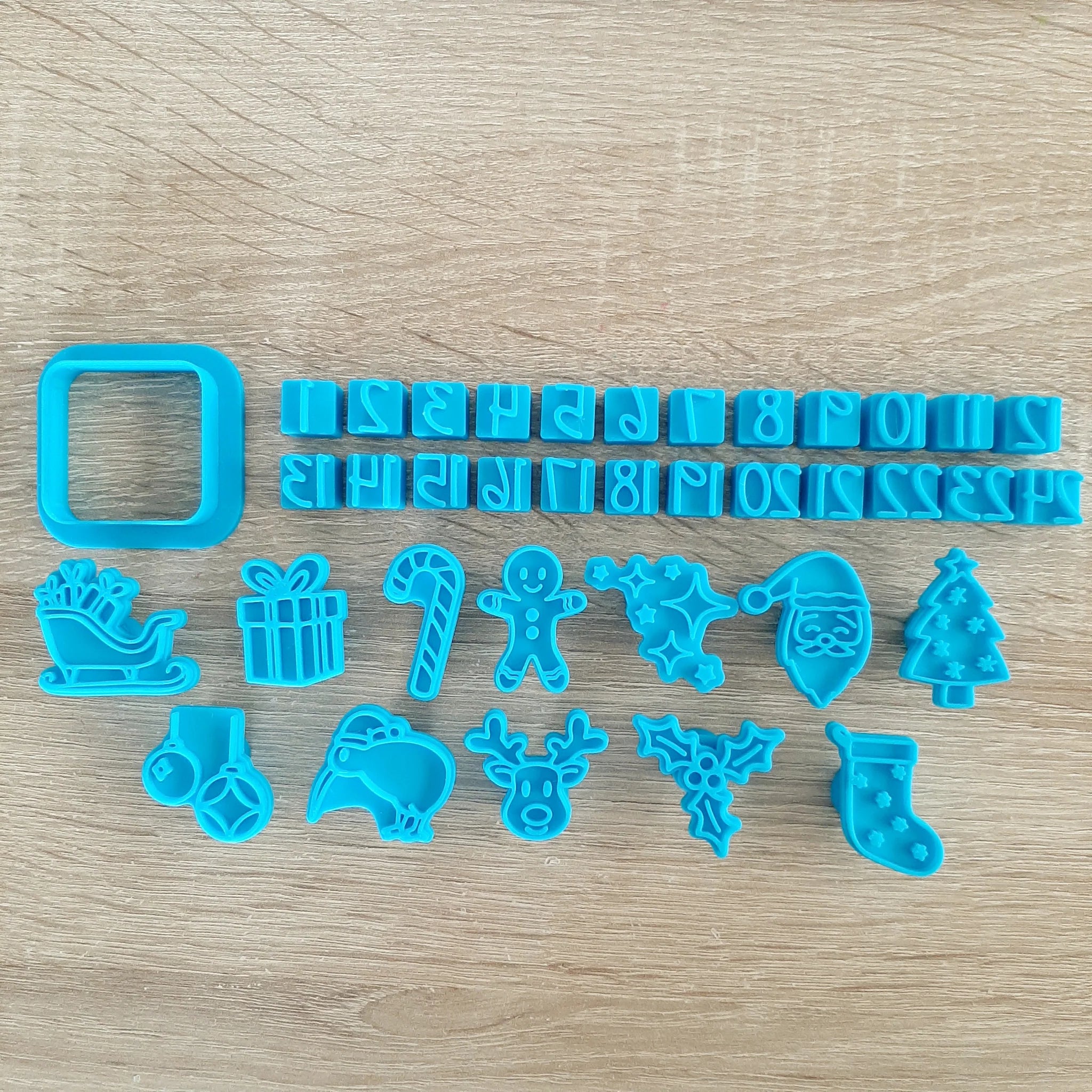 Advent Calendar Cookie Cutter & Fondant Stamp Set