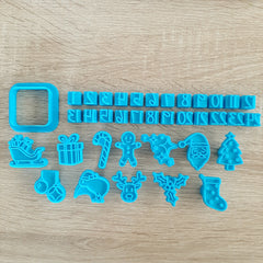 Advent Calendar Cookie Cutter & Fondant Stamp Set