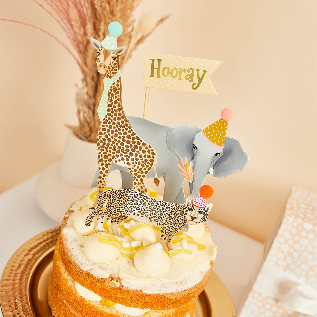 Party Animals Cake Topper Set