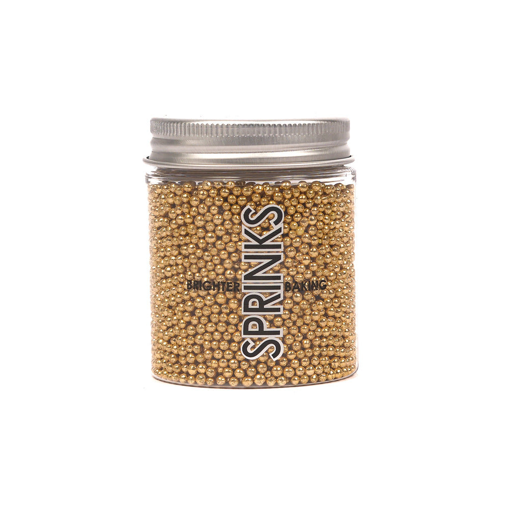 Crunchy Shiny Gold 2mm Sprinkles