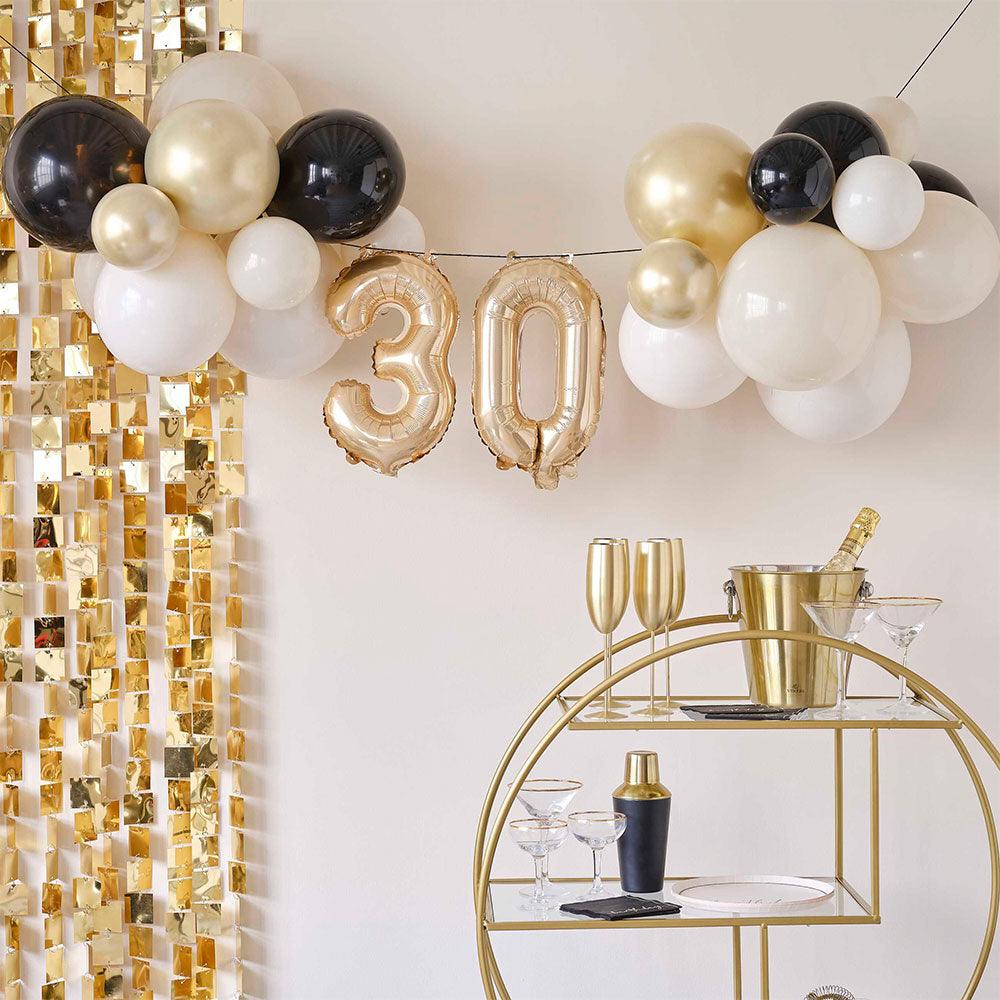 30th Birthday Milestone Balloon Bunting Decoration