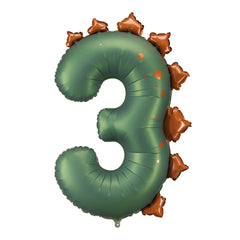 Dinosaur Giant Foil Number Balloon - 3