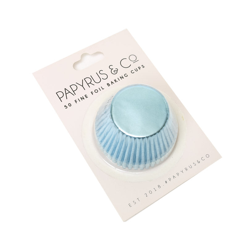 Pastel Blue Foil Baking Cups 50pk