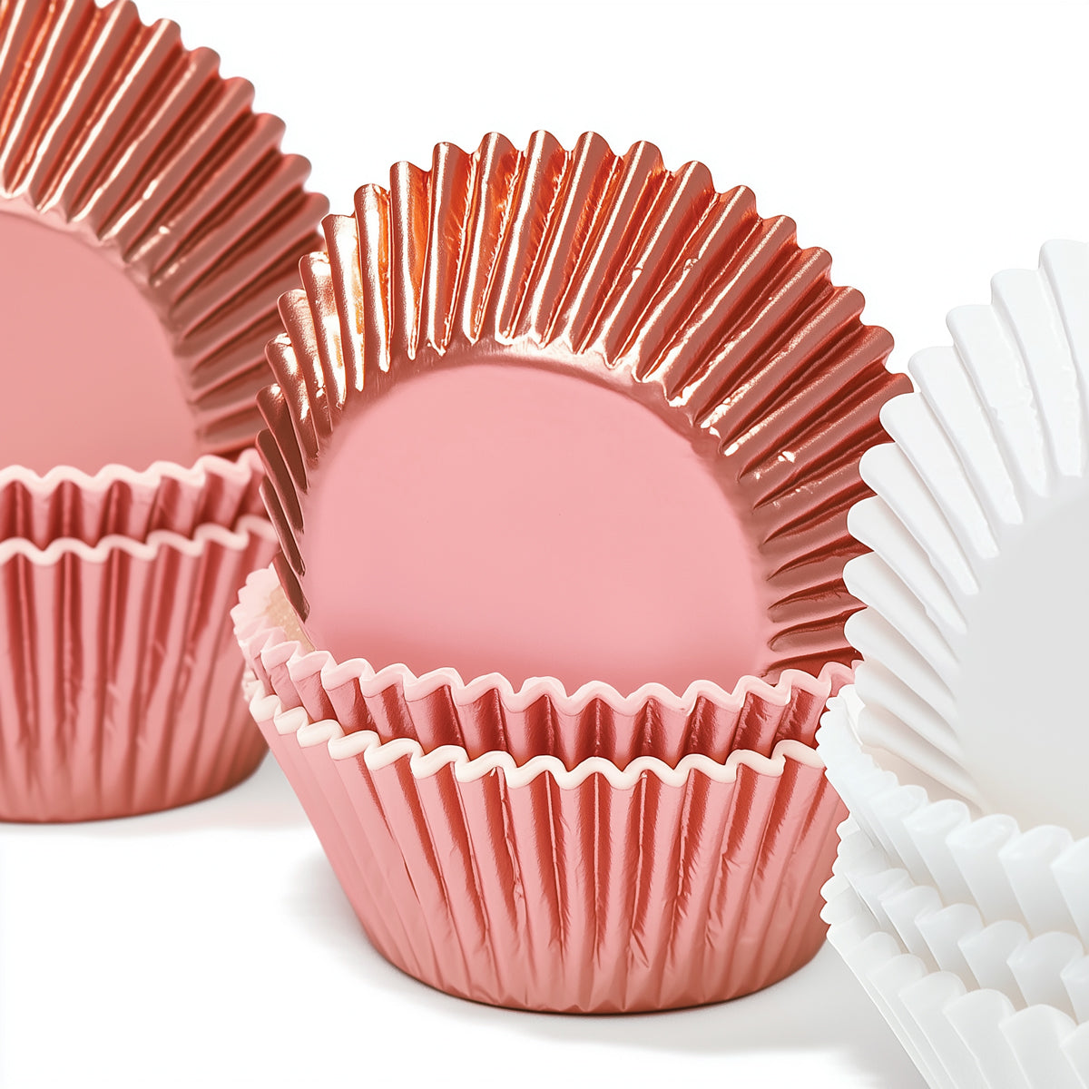 Rose Gold Foil Baking Cups 50pk