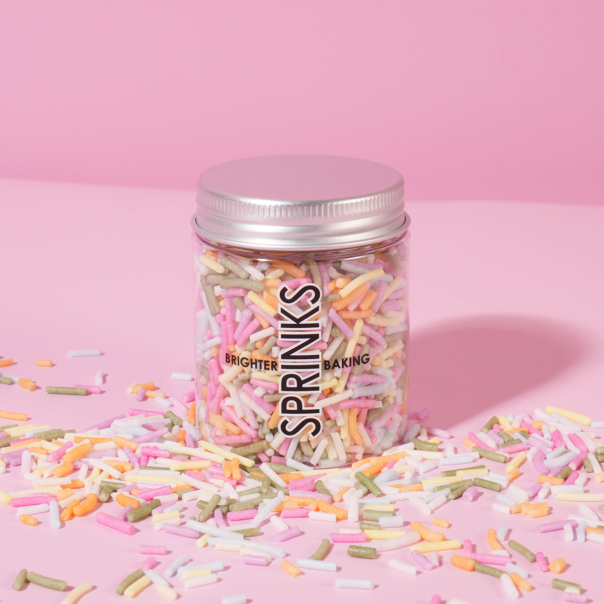 Sugar Free Natural Coloured Pastel Rainbow Jimmies Sprinkles