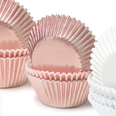 Pastel Pink Foil Baking Cups 50pk