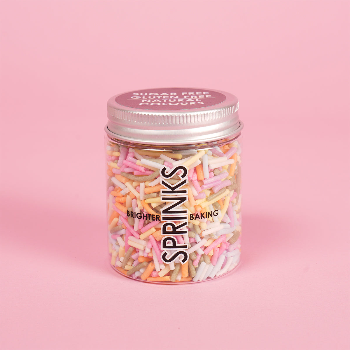Sugar Free Natural Coloured Pastel Rainbow Jimmies Sprinkles