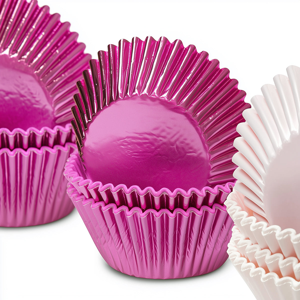 Hot Pink Foil Baking Cups 50pk