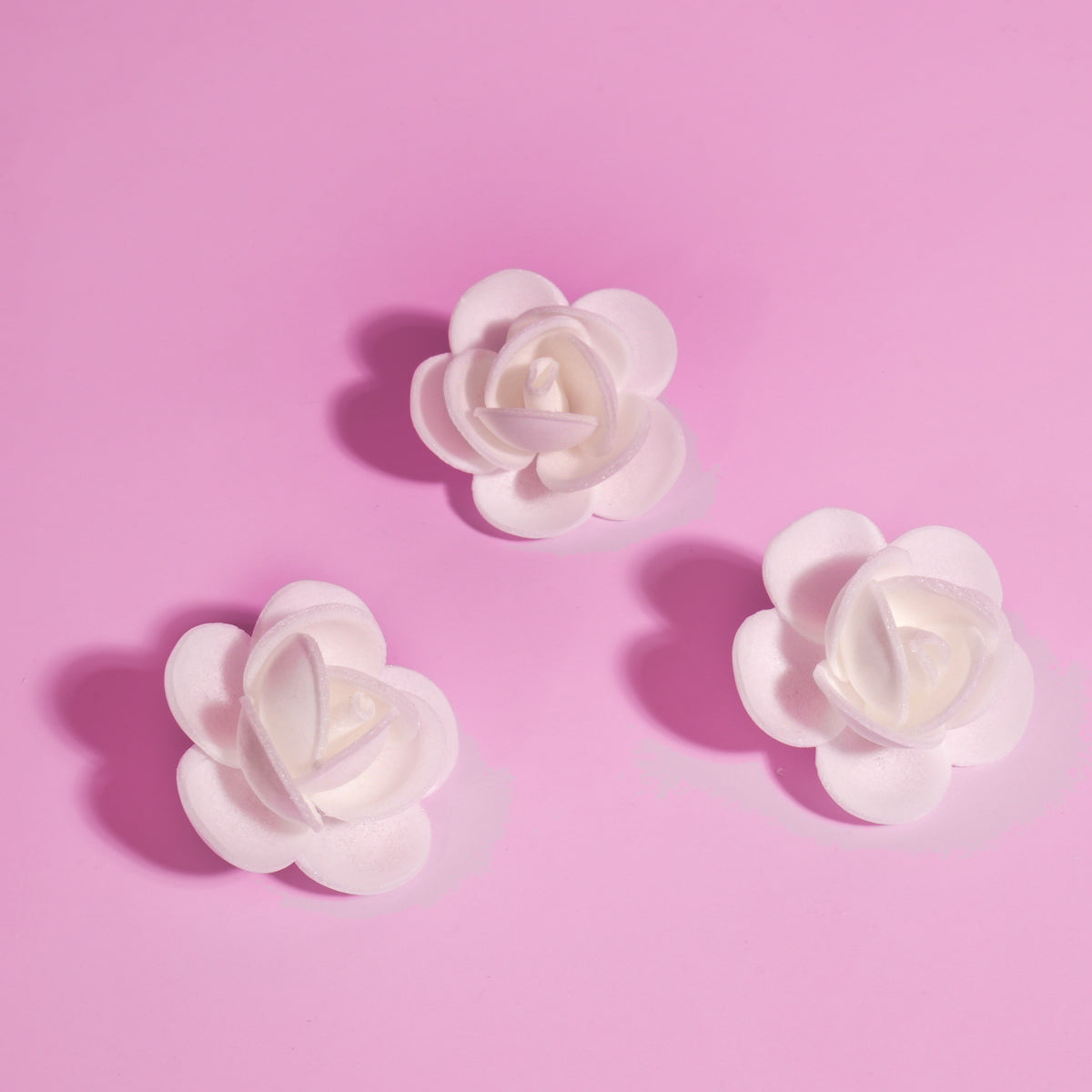 White Wafer Rosettes 6pk