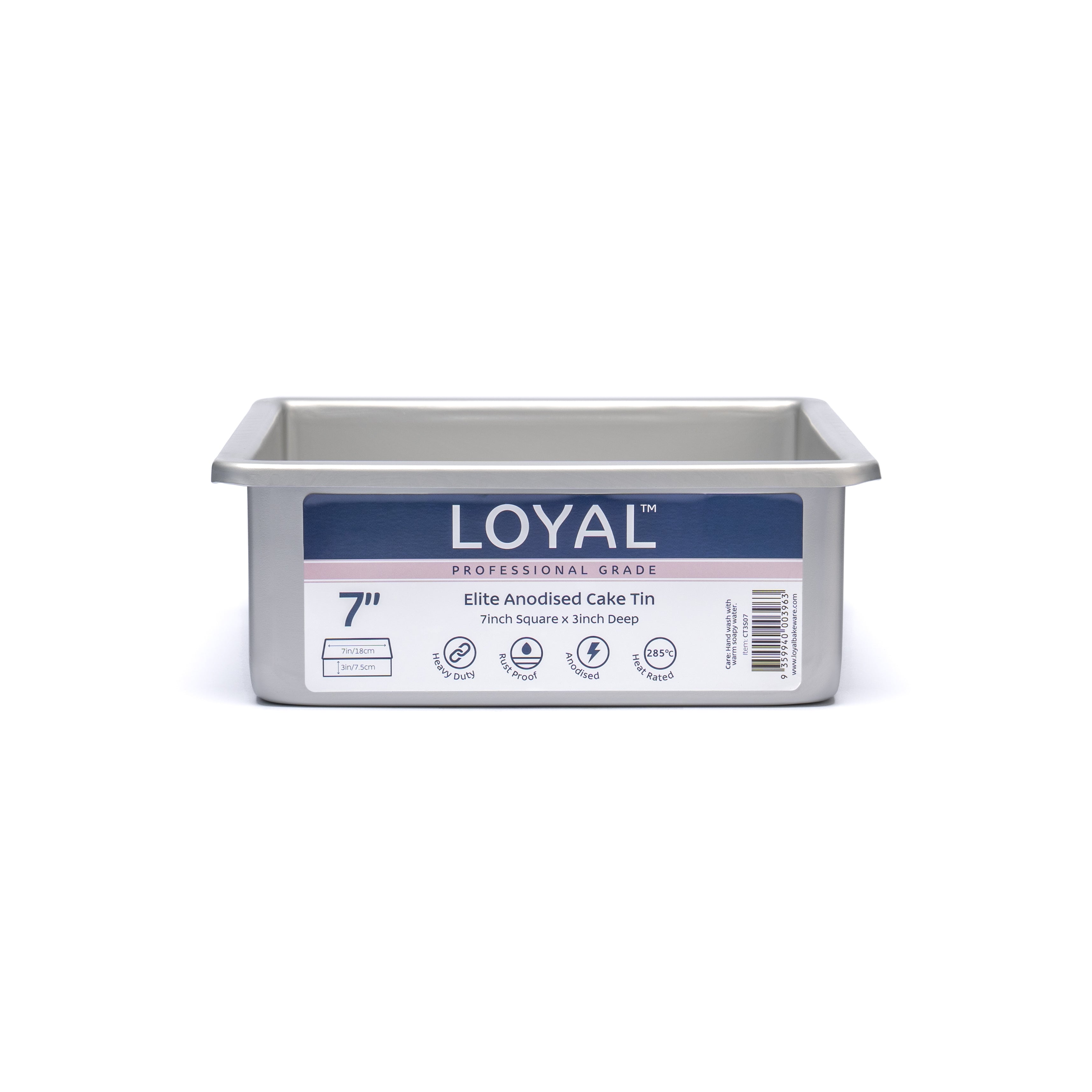 LOYAL Square Cake Tin 7" x 3" (18cm x 7.5cm)
